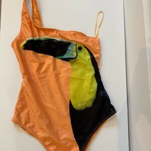 Zara one shoulder one-piece swimsuit